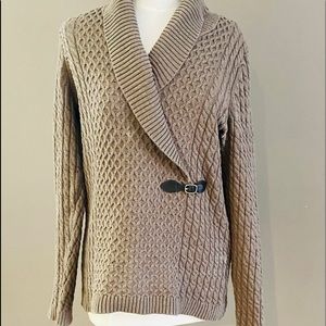 Calvin Klein Cable Knit Sweater Brown, Size L